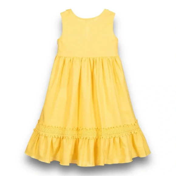 Mayoral | Yellow Cotton Crochet Dress (7) 💛 - Picture 4 of 6
